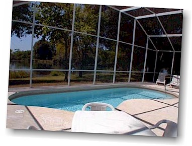 Pool with view to the lake