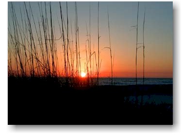 romantic sunset at Sarasota's beautiful beaches